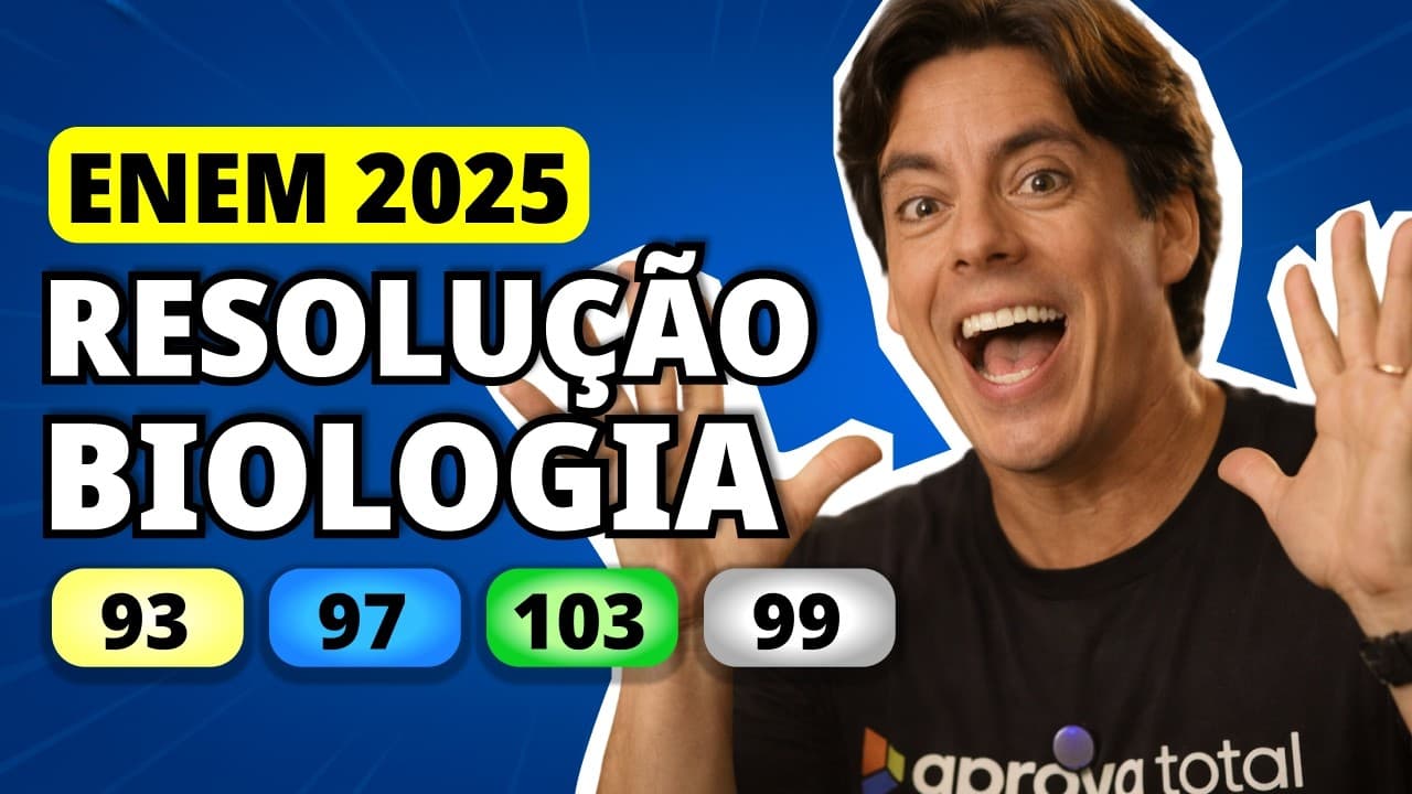 Thumbnail: ENEM 2025 BIOLOGIA – Questão 93 | A produção de vacinas exige uma sequência de procedimentos, além