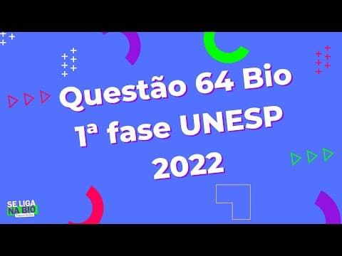 Thumbnail da aula: UNESP 1ª FASE 2022 - Questão 64 Biologia I Prof. Paulada