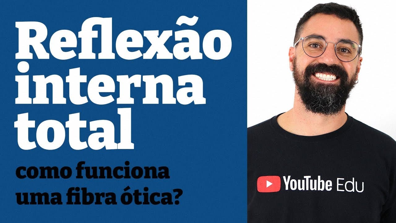 Thumbnail: Reflexão interna total [como funciona uma fibra ótica?] - Aula 8 - Física Óptica - Prof. Henrique