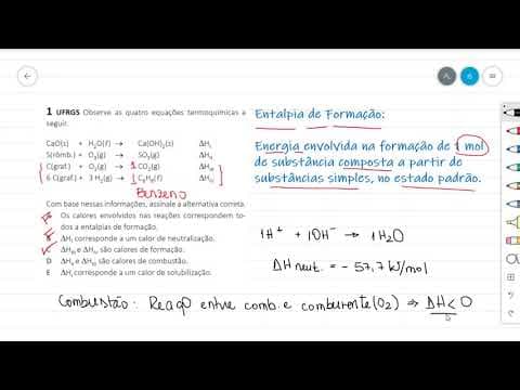 Thumbnail da aula: Entalpia Padrão e Entalpia de Formação - Ex 1