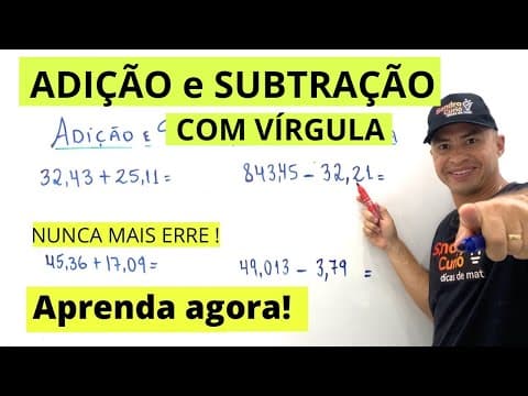 Thumbnail da aula: ADIÇÃO e SUBTRAÇÃO COM VÍRGULA