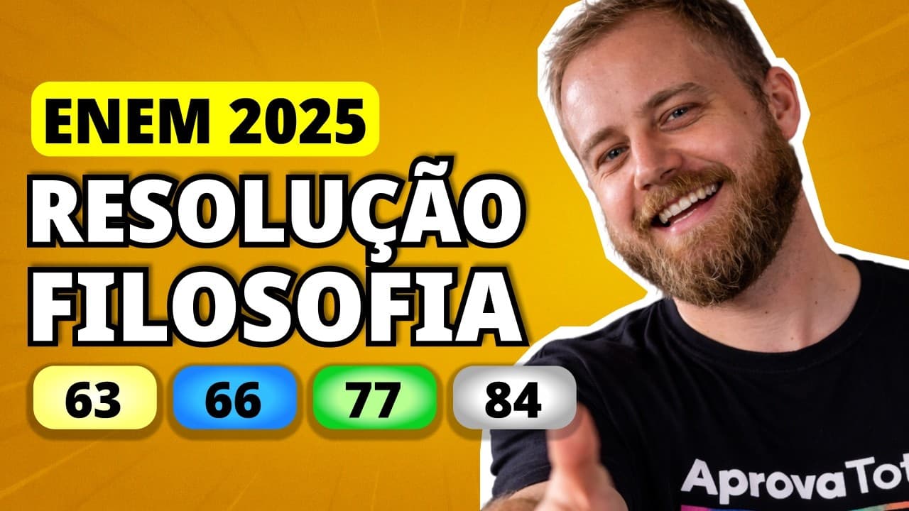 Thumbnail: ENEM 2025 FILOSOFIA – Questão 63 | Independência de pensamento, autonomia e direito à oposição
