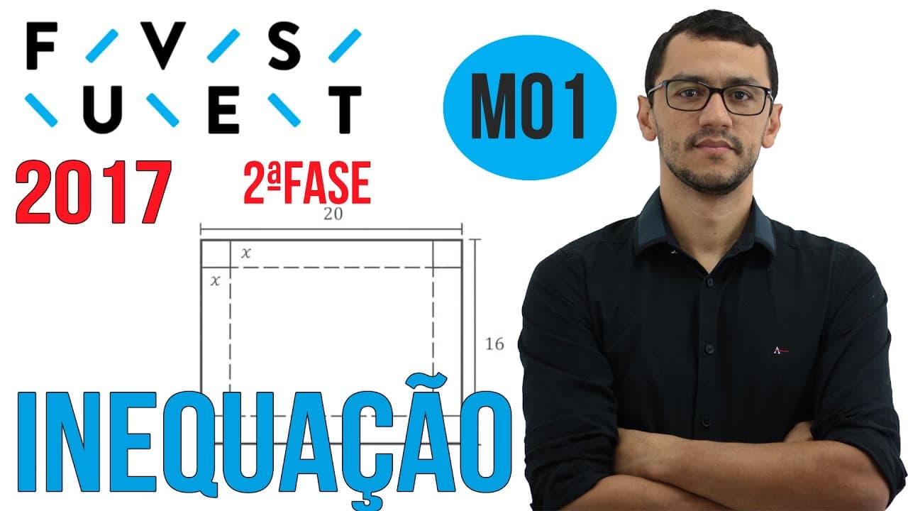 Thumbnail: FUVEST 2017 | Questão M01 | Segunda Fase Matemática (Inequação)
