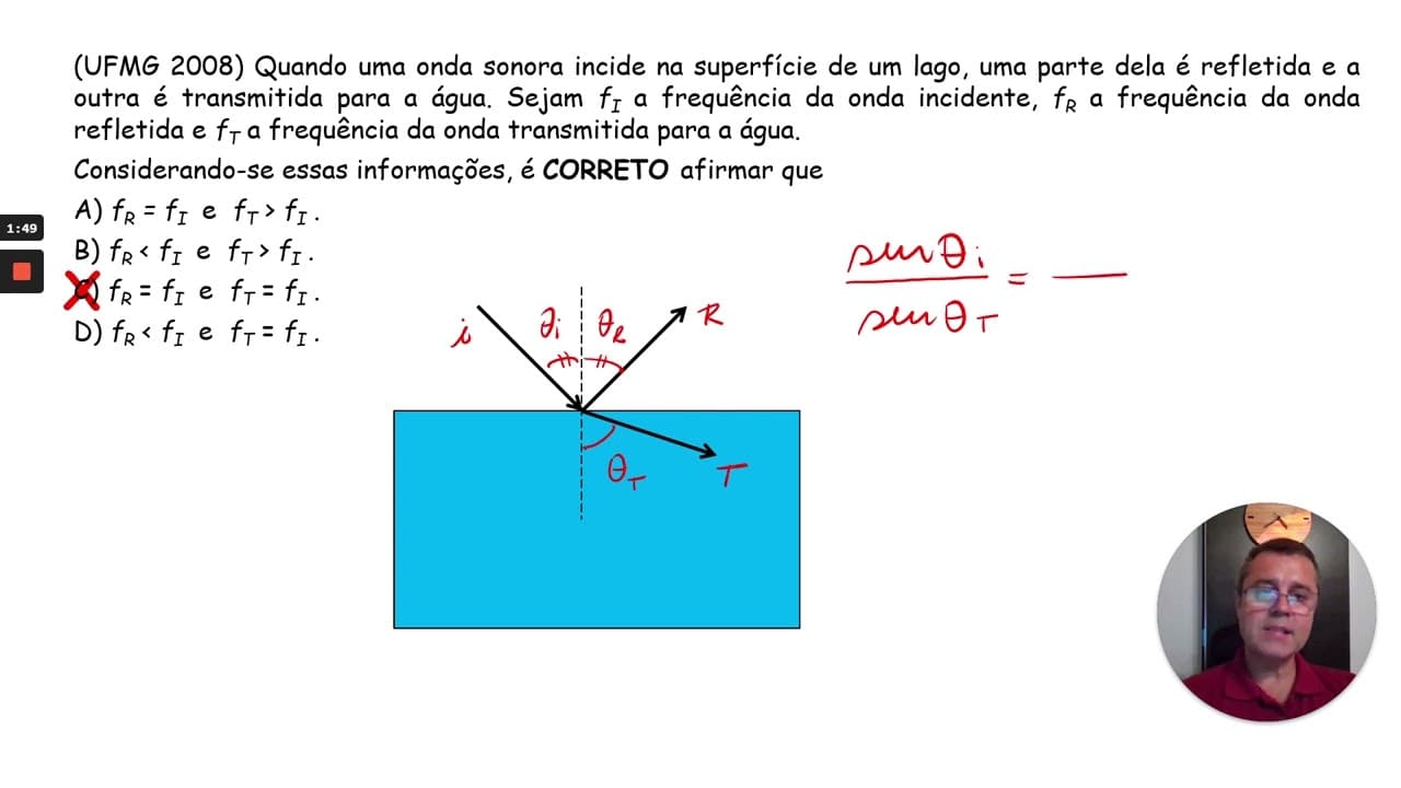 Thumbnail: UFMG: Quando uma onda sonora incide na superfície de um lago, uma parte dela é refletida e a outra