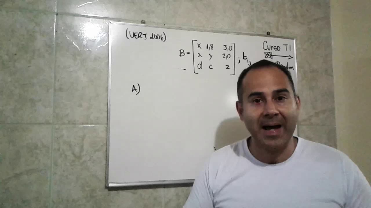 Thumbnail: Vestibular da UERJ 2006 | Matrizes | Prof. Bomfim