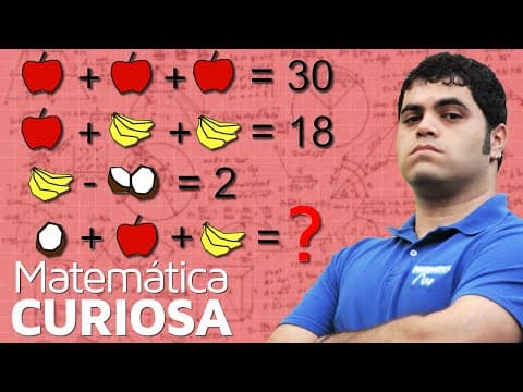 Thumbnail da aula: Desafio da Maçã, Banana e Coco (Sistema das Frutas) | Matemática Rio