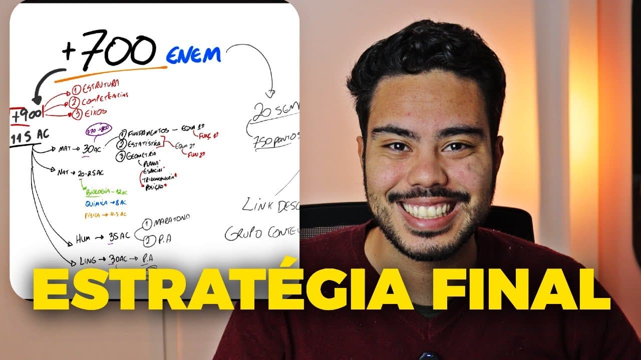 Thumbnail: Como garantir +700 no ENEM com uma estratégia simples!