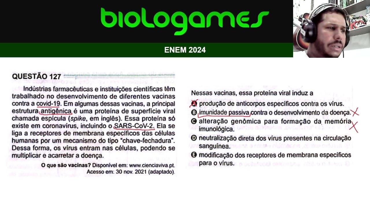Thumbnail: ENEM 2024 - PROVA VERDE - Questão 127