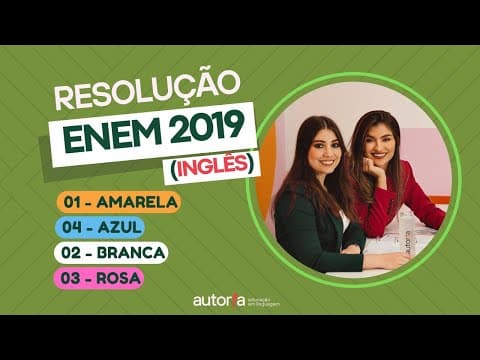 Thumbnail da aula: Enem 2019 - Autoria Linguagem - Questão 01 | Linguagens, prova amarela