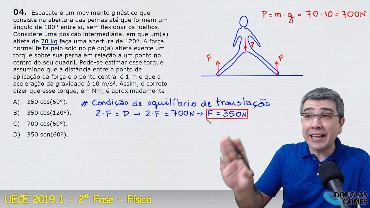 Thumbnail: Correção/resolução Vestibular UECE 2019.1 FASE 2 Q.04