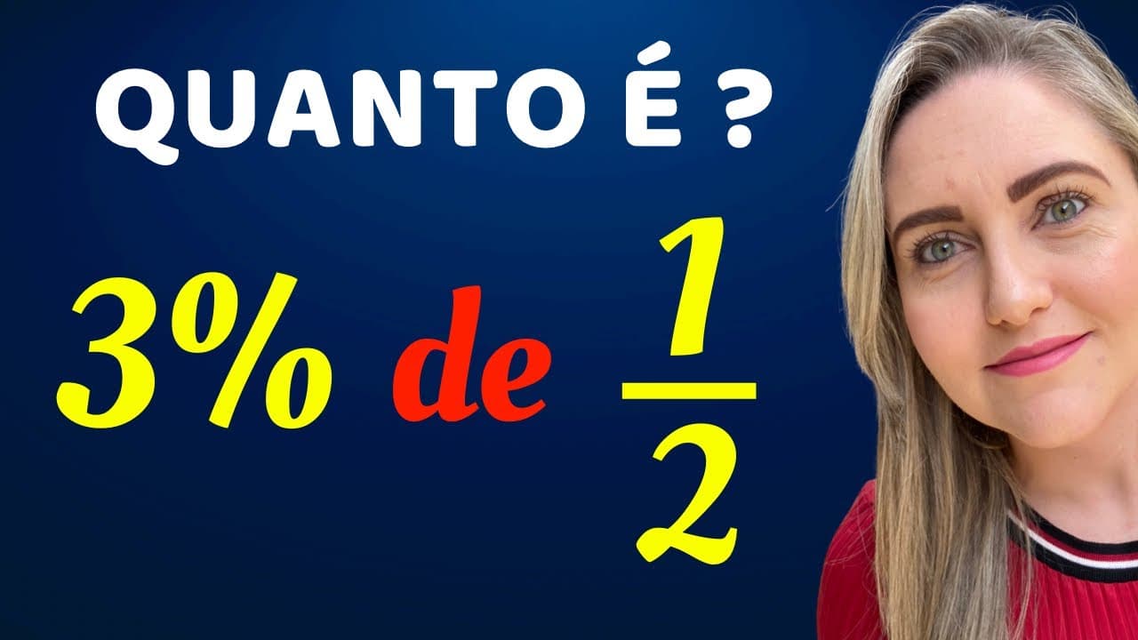 Thumbnail: 🤯😱PORCENTAGEM E FRAÇÃO !!! Matemática básica todo dia.📚🚀