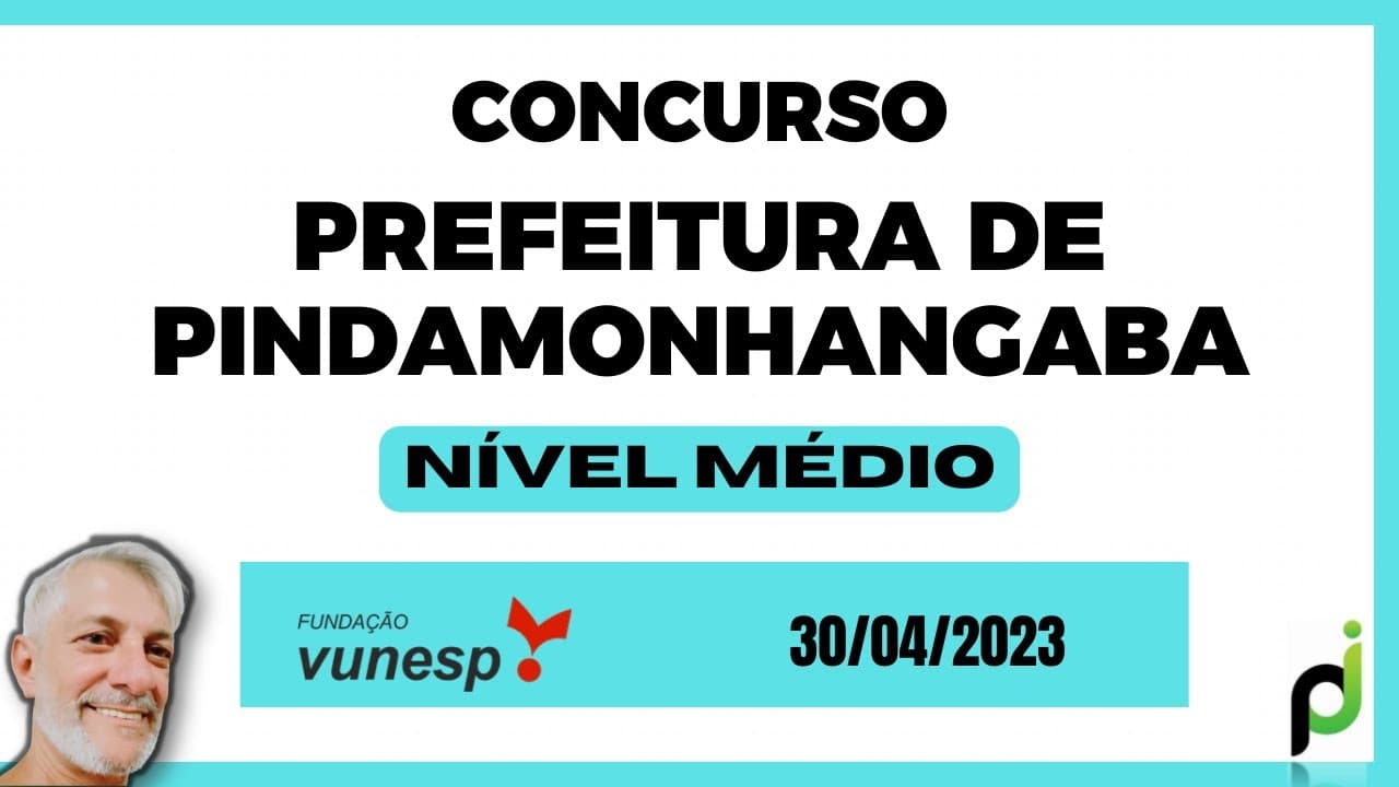 Thumbnail: QUESTÃO 13 - PREFEITURA DE PINDAMONHANGABA 2023 (NÍVEL MÉDIO)