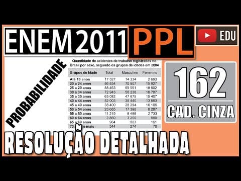 Thumbnail da aula: [ENEM 2011 PPL] 162 📓 PROBABILIDADE Observe os dados da tabela seguinte, sobre o número de
