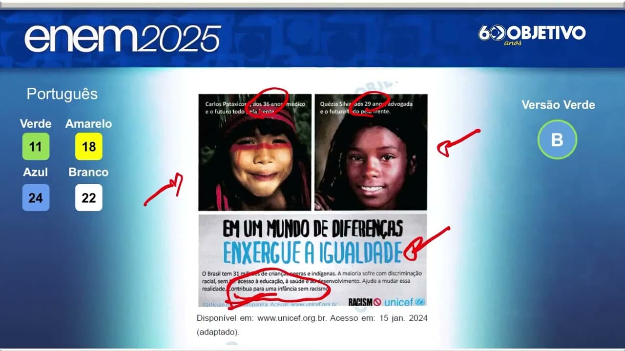Thumbnail: RESOLUÇÃO  DA PROVA DE LINGUAGENS DO ENEM - 2025