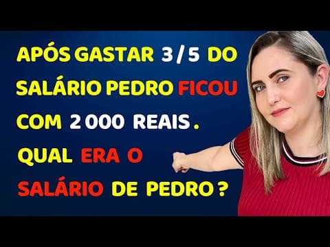 Thumbnail da aula: CONSEGUE DESCOBRIR O SALÁRIO DELE?? FRAÇÃO DE UM NÚMERO!!!