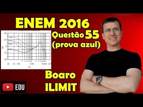 Thumbnail da aula: ENEM 2016 - QUESTÃO 55 - FÍSICA - PROVA AZUL - Prof  Boaro/ILIMIT EDUCATION