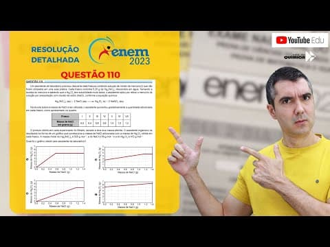 Thumbnail da aula: QUÍMICA ENEM 2023! "Um assistente de laboratório precisou descartar sete frascos contendo ..."