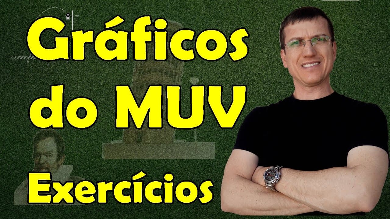 Thumbnail: Gráficos do Movimento Uniform. Variado (MUV) - EXERCÍCIOS RESOLVIDO - Aula 14 - Prof. Marcelo Boaro
