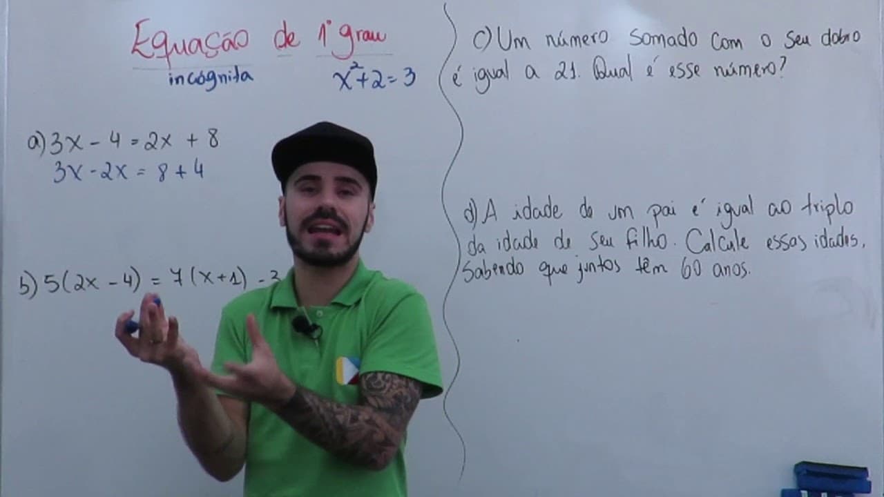 Thumbnail: Matemática - Equação de 1° grau
