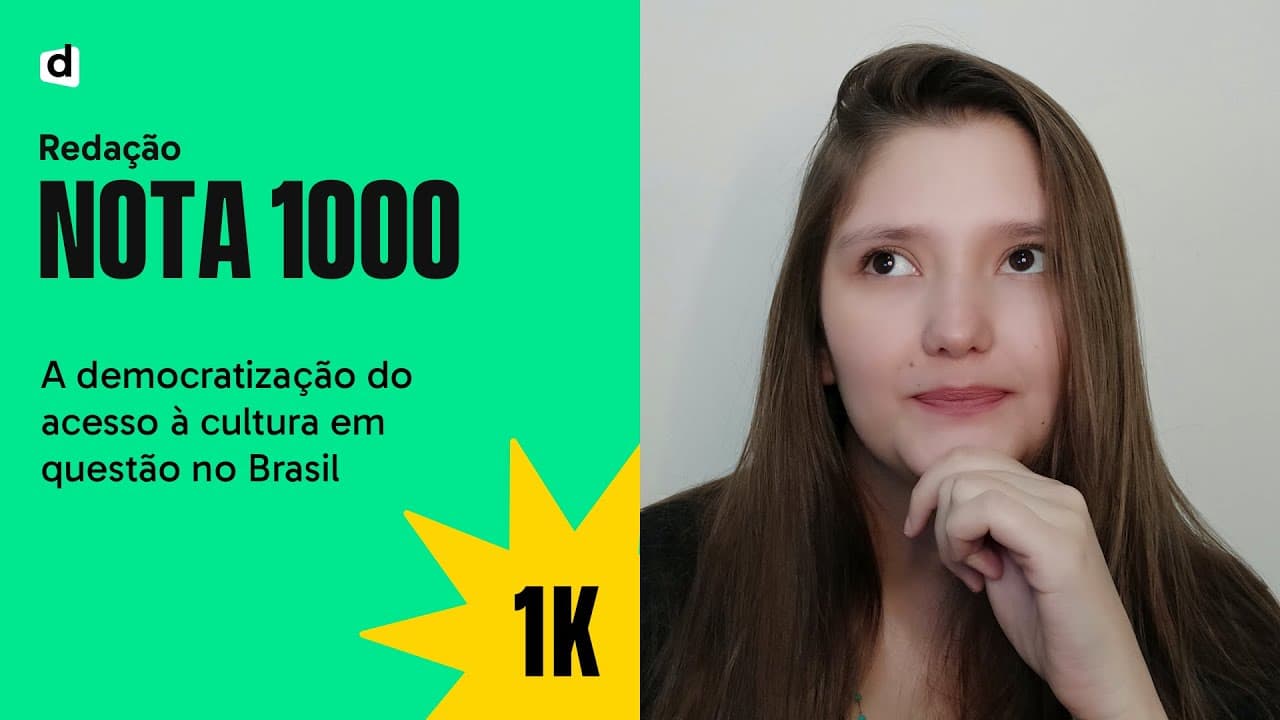 Thumbnail: A democratização do acesso à cultura em questão no Brasil | REDAÇÃO NOTA MIL