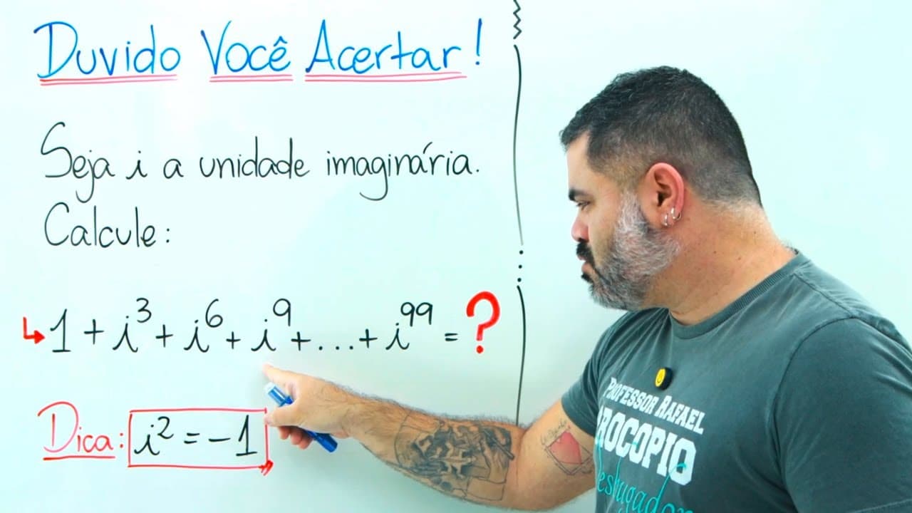 Thumbnail: E se... SOMÁSSEMOS POTÊNCIAS de i? Consegue resolver NÚMEROS COMPLEXOS com PROGRESSÃO GEOMÉTRICA?
