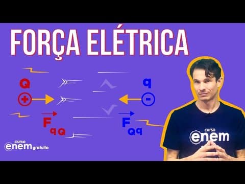 Thumbnail da aula: FORÇA ELÉTRICA: o que é, fórmula, Lei de Coulomb | Resumo de Física Enem. Professor Otávio Bocheco