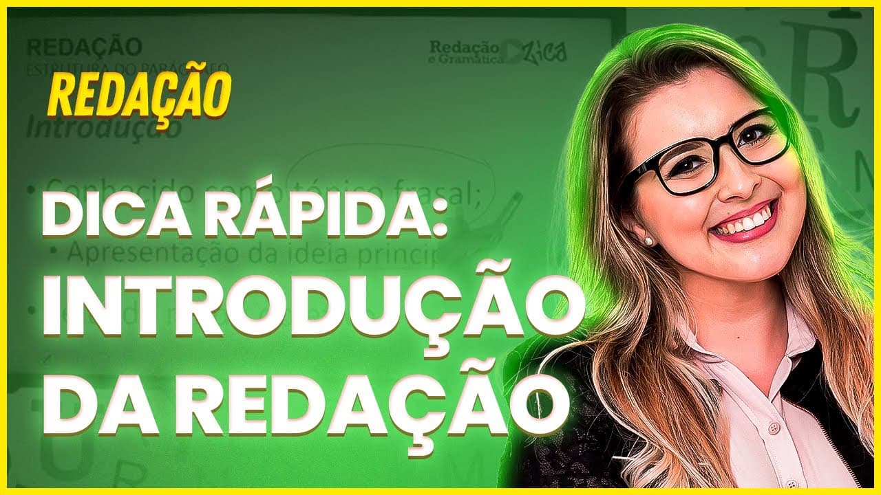 Thumbnail: COMO FAZER UMA INTRODUÇÃO DE REDAÇÃO? (CONCURSOS/ENEM/VESTIBULAR) - Profa. Pamba