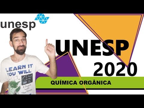 Thumbnail da aula: Questão comentada UNESP/2020 segunda fase (Estequiometria, soluções e orgânica)
