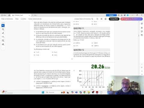 Thumbnail da aula: CORREÇÃO UNICAMP FÍSICA 1ª FASE 2026