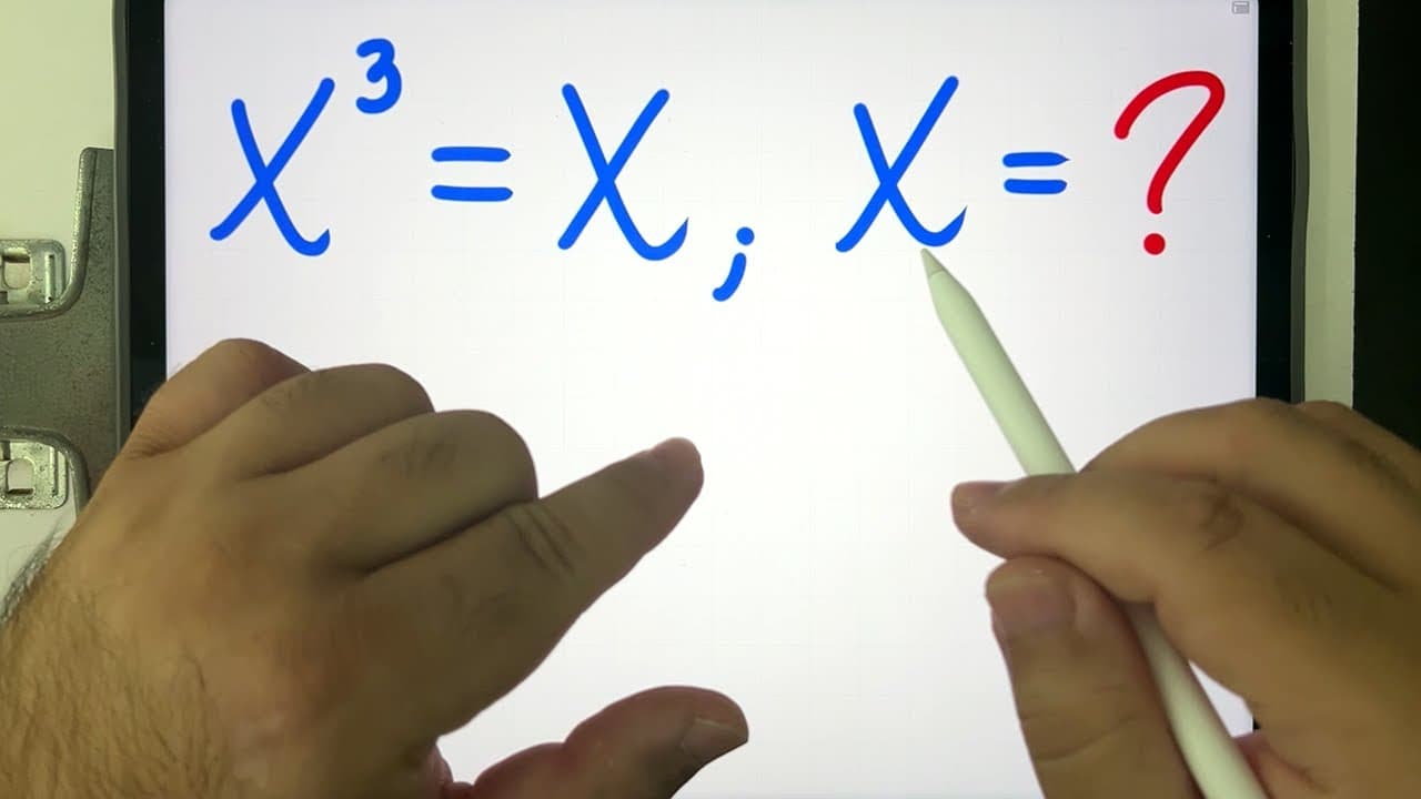 Thumbnail: 🔥 x³ = x; x = ??? | EQUAÇÃO CÚBICA 👀 Quais são as TRÊS RAÍZES dessa Equação do Terceiro Grau?