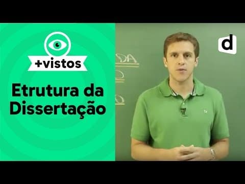 Thumbnail da aula: ESTRUTURA DA DISSERTAÇÃO: INTRODUÇÃO | RESUMO PARA O ENEM: REDAÇÃO | DESCOMPLICA