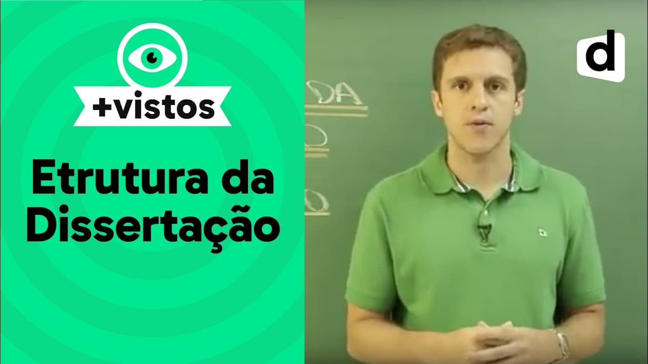 Thumbnail: ESTRUTURA DA DISSERTAÇÃO: INTRODUÇÃO | RESUMO PARA O ENEM: REDAÇÃO | DESCOMPLICA