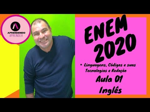 Thumbnail da aula: Preparatório Enem 2020 - Inglês - AULA 01 - Caderno azul 2019 Q01 - Q02-Q03 - Q04 - Q05