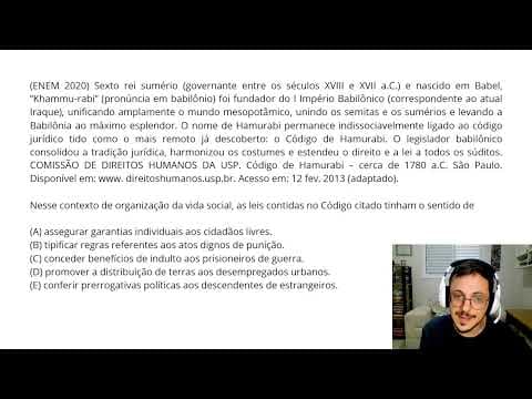 Thumbnail da aula: ENEM - Primeiras Civilizações - Questão comentada