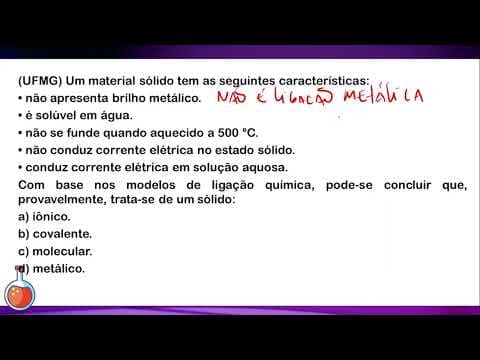 Thumbnail da aula: (UFMG) Um material sólido tem as seguintes características: