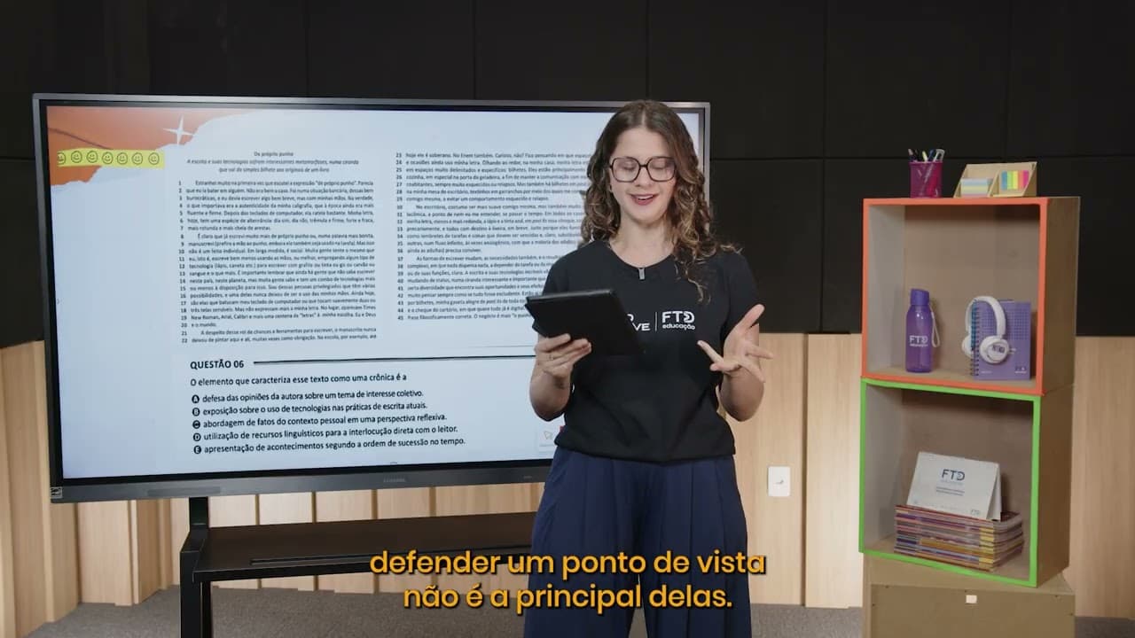 Thumbnail: Enem 2025 - O elemento que caracteriza esse texto