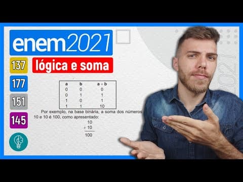 Thumbnail da aula: 🛑177 Enem 2021 - LÓGICA E SOMA - Uma das bases mais utilizadas para representar um número é a base