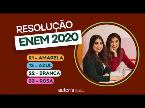 Thumbnail da aula: Enem 2020 - Autoria Linguagem - Questão 21 | Linguagens, prova amarela