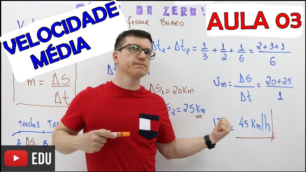Thumbnail: VELOCIDADE MÉDIA - FÍSICA BÁSICA (FÍSICA do ZERO) - Teoria e Exercícios   AULA 03