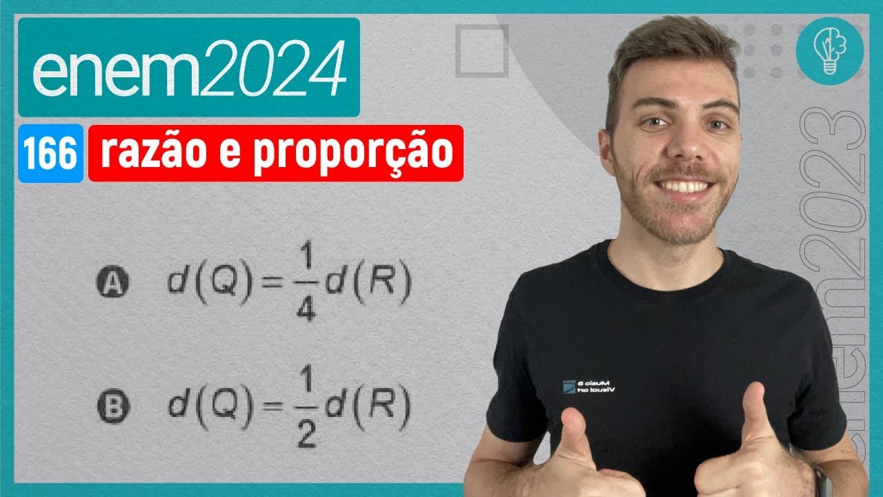 Thumbnail: A densidade demográfica de uma região é definida como sendo a razão entre o - RAZÃO E PROPORÇÃO