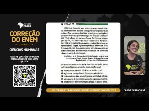 Thumbnail da aula: ENEM 2024 - História - 55 Prova Verde