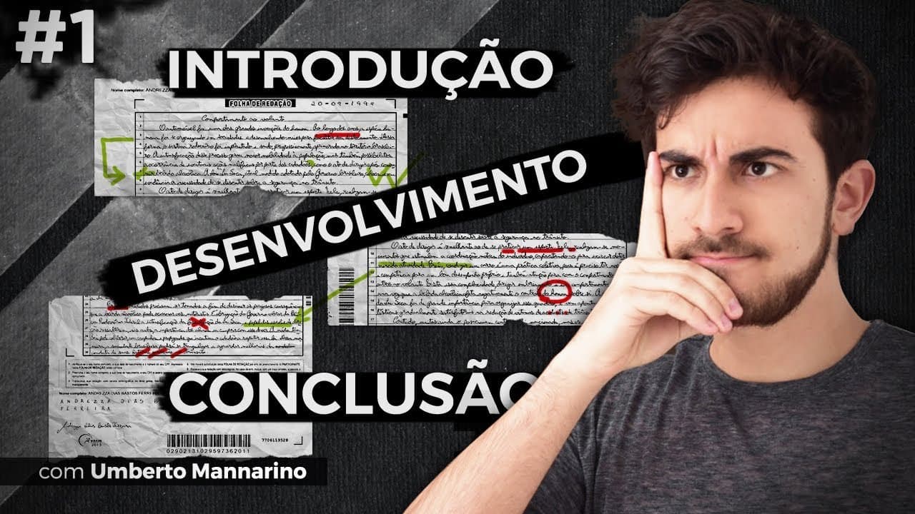Thumbnail: Analisando uma REDAÇÃO DO ENEM - Coesão, Estrutura, Coerência e as 5 Competências (1/5)