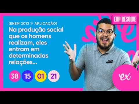 Thumbnail da aula: NA PRODUÇÃO SOCIAL QUE OS HOMENS REALIZAM, ELES (...) | INTRODUÇÃO À SOCIOLOGIA E TEÓRICOS CLÁSSICOS