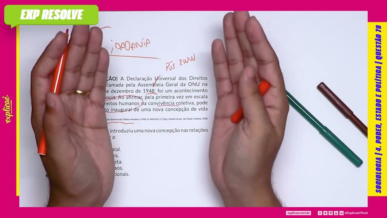Thumbnail: A DECLARAÇÃO UNIVERSAL DOS DIREITOS HUMANOS, ADOTADA E (...) | PODER, ESTADO E POLÍTICA
