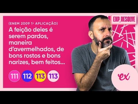 Thumbnail da aula: A FEIÇÃO DELES É SEREM PARDOS, MANEIRA (...) | O RENASCIMENTO E UMA NOVA PERSPECTIVA DE ARTE