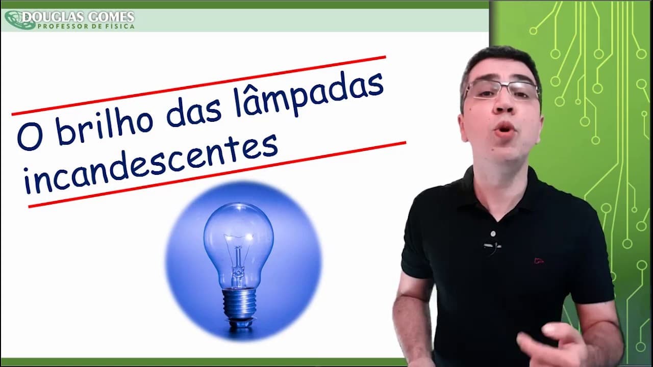Thumbnail: Aprenda didaticamente como funciona o brilho das lâmpadas incandescentes