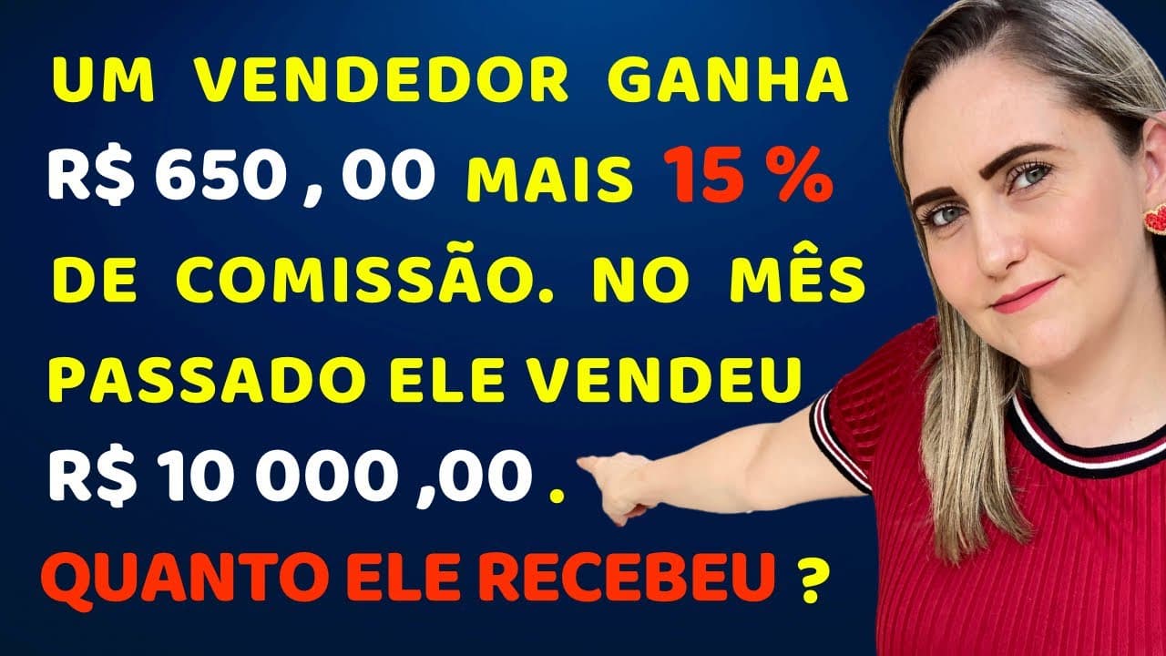 Thumbnail: QUAL FOI O SALÁRIO DELE??? CONSEGUE DESCOBRIR ??? Matemática básica todo dia.📚🚀