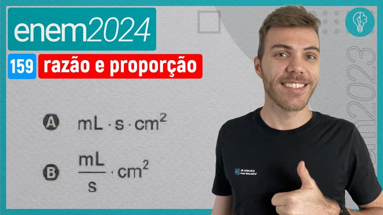 Thumbnail: Uma tubulação despeja sempre o mesmo volume de água por unidade de tempo em uma - RAZÃO E PROPORÇÃO