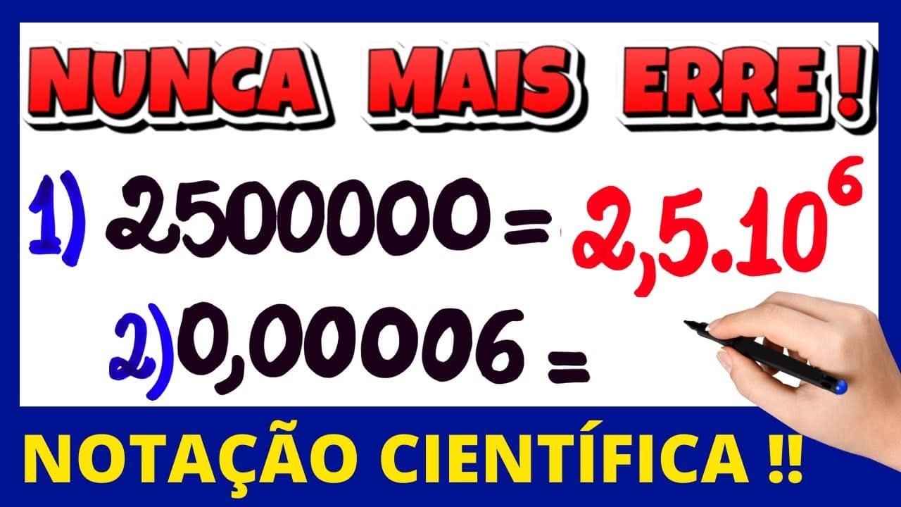 Thumbnail: O QUE NÃO TE ENSINARAM NA ESCOLA SOBRE NOTAÇÃO CIENTÍFICA!!!