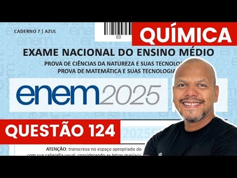 Thumbnail da aula: Enem 2025 - Resolução de Química - Objetos de prata escurecem em contato com compostos contendo enxo